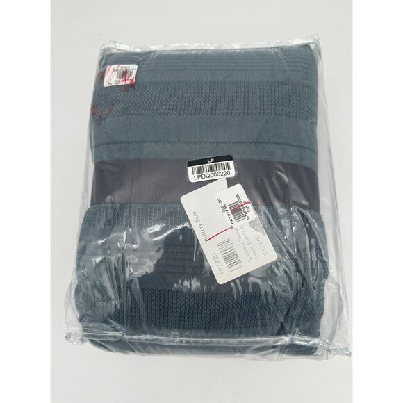 Pottery Barn Sonoma Textured Striped Duvet Cover Steel Blue Full/Queen New - Picture 2 of 3